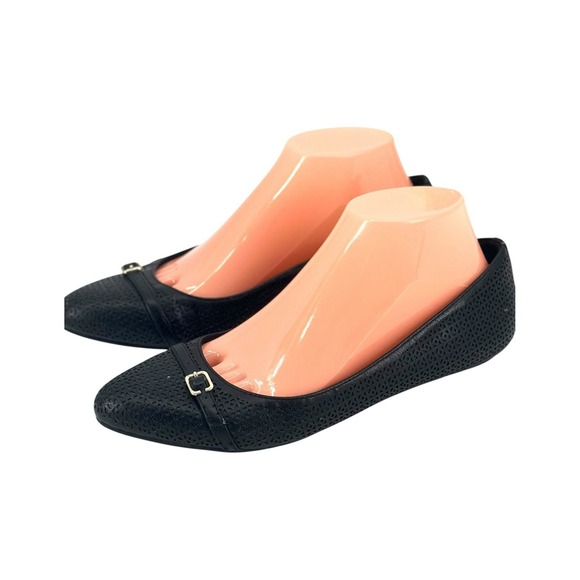 DR SCHOLL'S Rosalie Ballet Flats Women's Size 8 Shoe Black Perforated - Picture 4 of 8